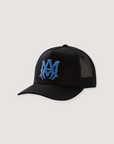Amiri MA Trucker Hat Black Baby Blue