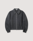 Helmut Lang Shell Bomber Grey Melange Black