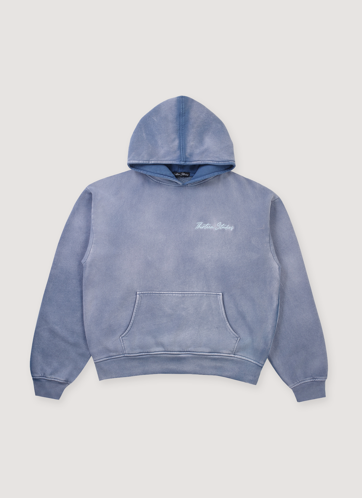 Thirteen Studios Logo Sweatshirt Faded Baby Blue – PIECES