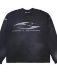 Hellstar Cursive Logo Longsleeve Vintage Black