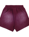 Hellstar Flame Shorts Burgundy White