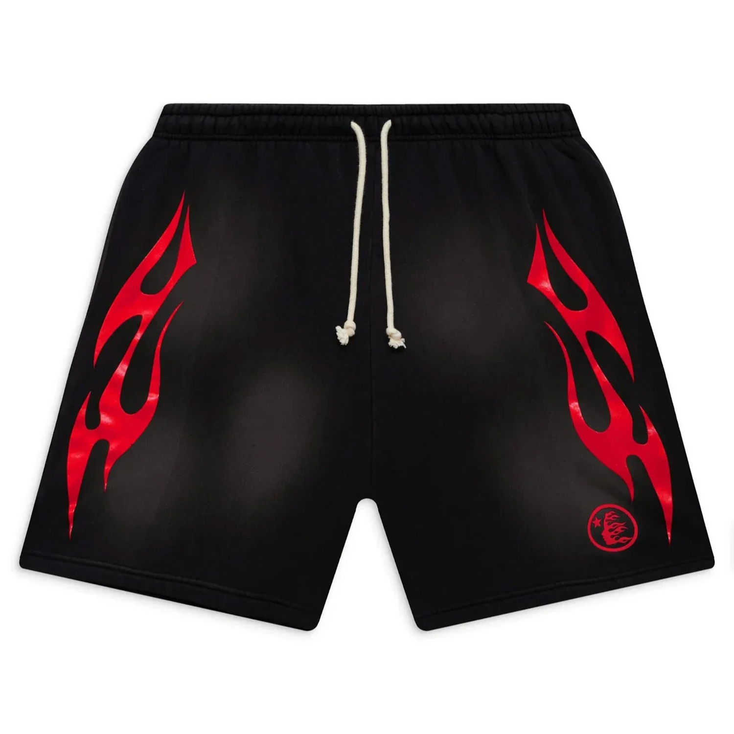 Hellstar Flame Shorts Black Red – PIECES