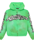 Hellstar Grafitti Zip Up Sweatshirt Green