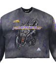 Hellstar Paradise City Panthers Crewneck Vintage Black