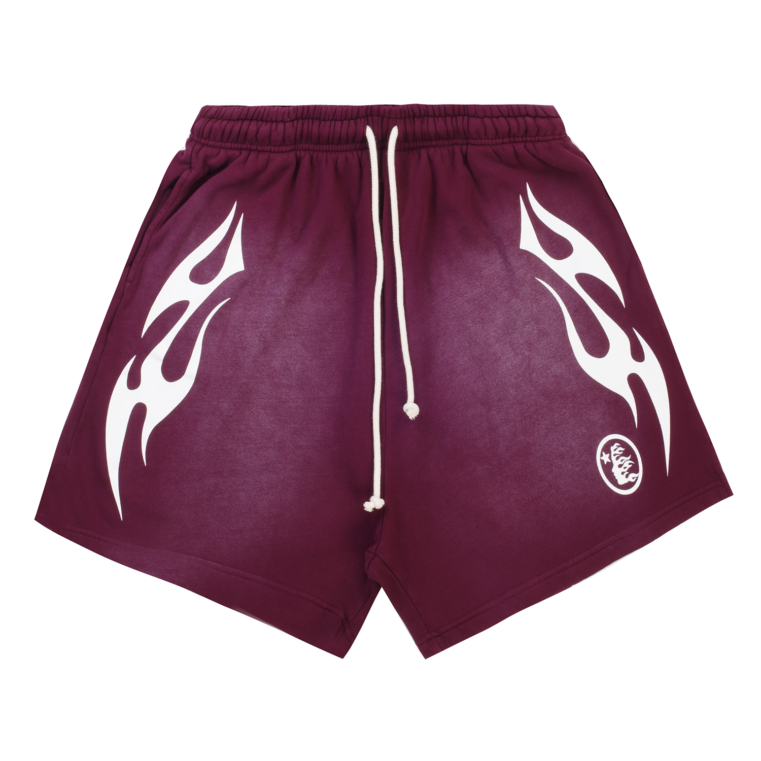 Hellstar Flame Shorts ハーフパンツ s Hellstar Flame Shorts Burgundy White – PIECES