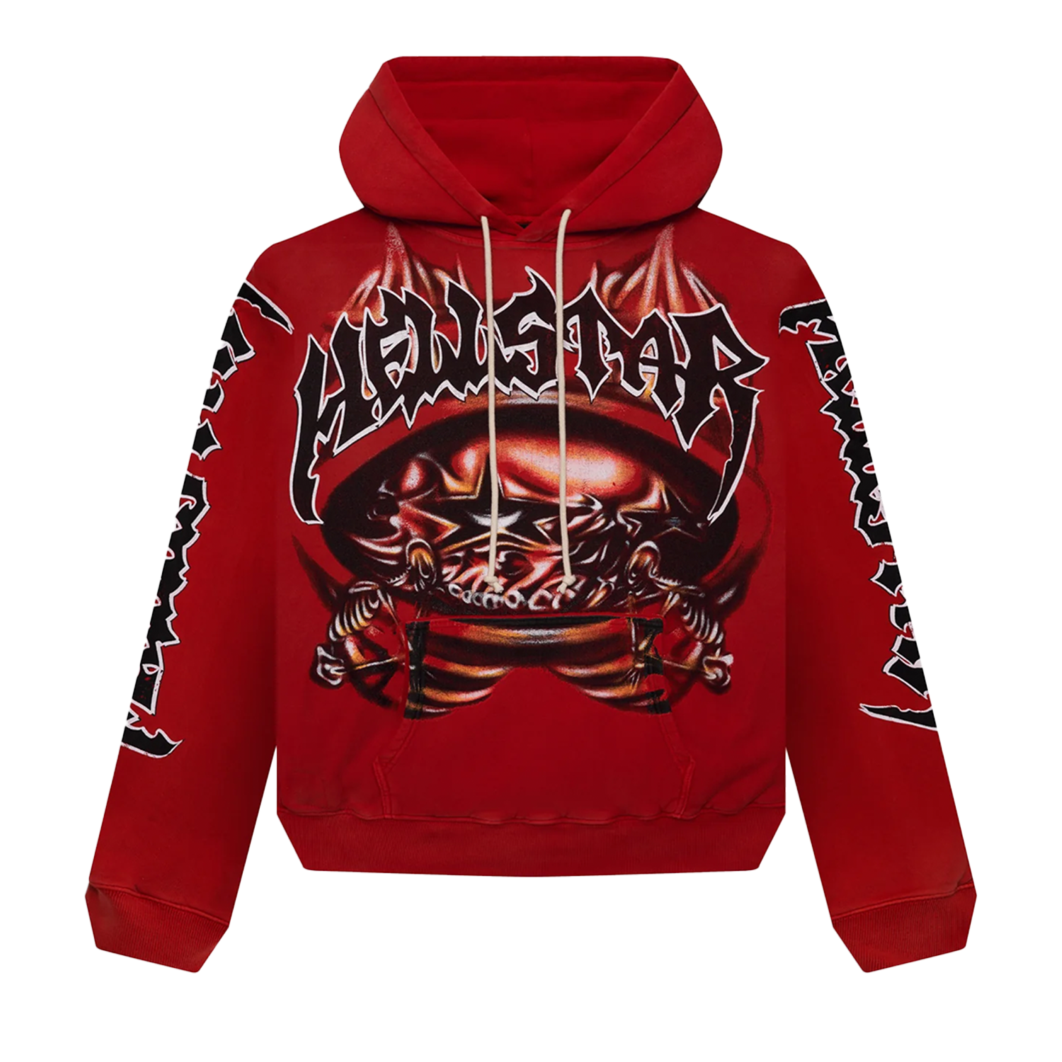 Hellstar Halloween Skeleton Airbrush Sweatshirt Red