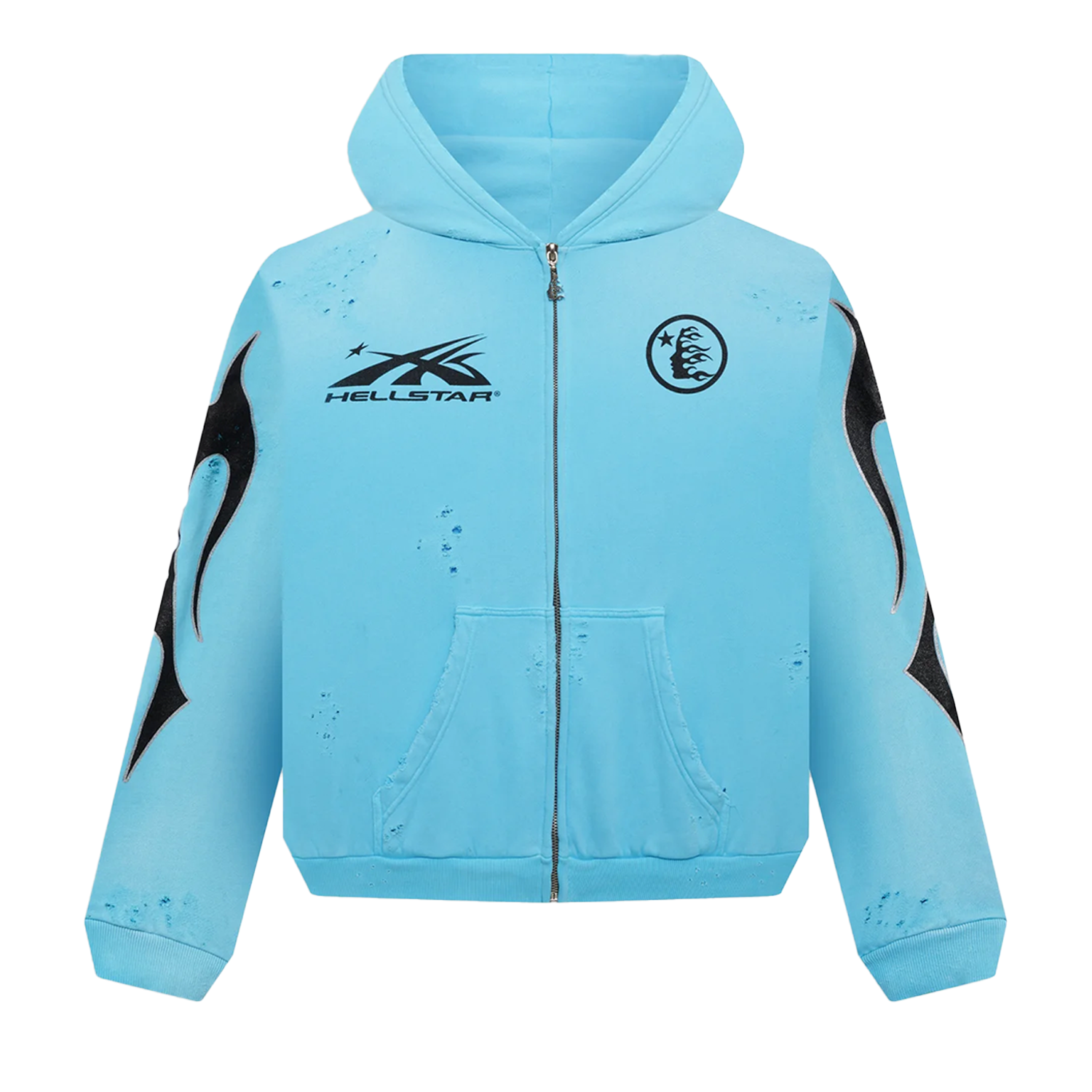 Hellstar Studios Zip Up Sweatshirt Teal