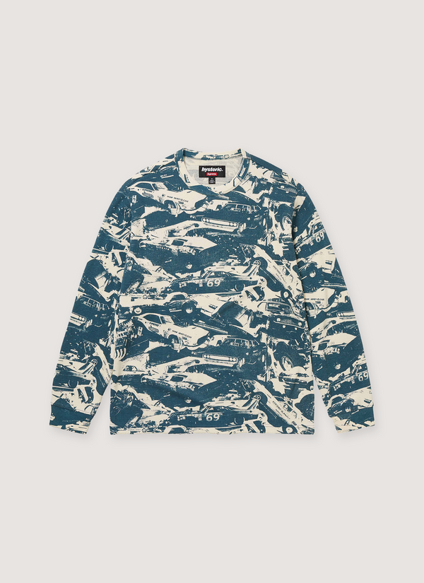 Supreme Hysteric Glamour Cars Thermal Longsleeve Teal Hysteric Glamour Cars Thermal Longsleeve Teal - Authenticated Longsleeves | Pieces Los Angeles