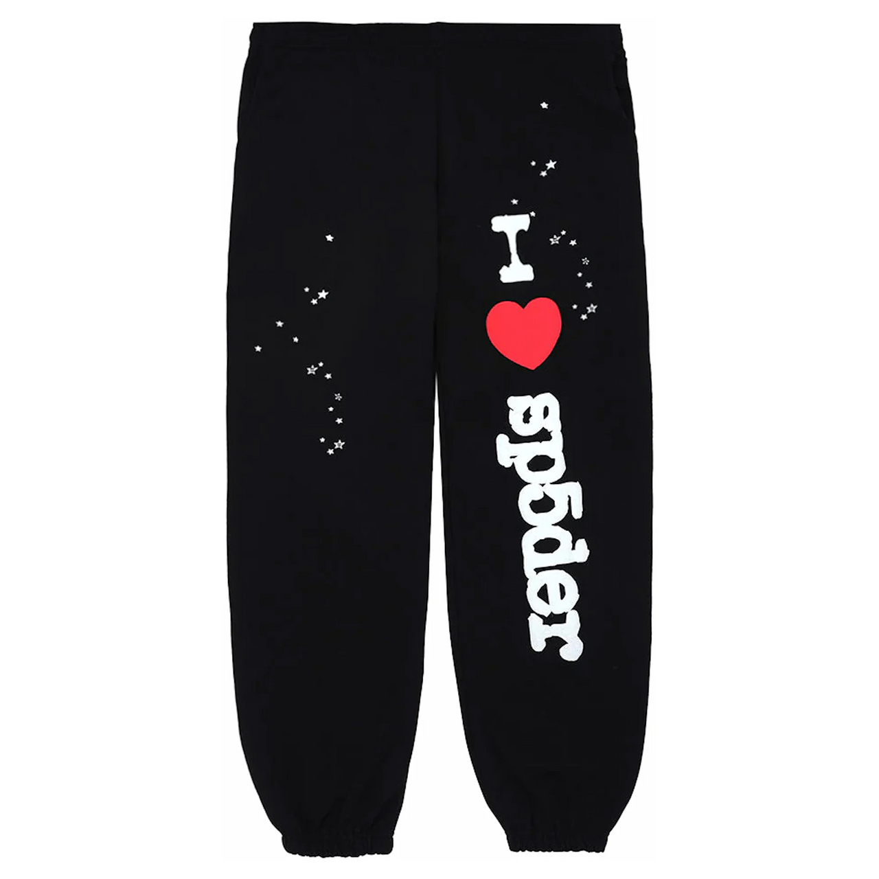 Sp5der Worldwide I Heart Sp5 NY Pop Up Sweatpants Black