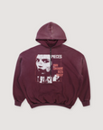Pieces Inhumane Half Zip Sweatshirt Vintage Maroon