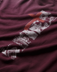 Pieces Inhumane Half Zip Sweatshirt Vintage Maroon