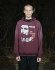 Pieces Inhumane Half Zip Sweatshirt Vintage Maroon
