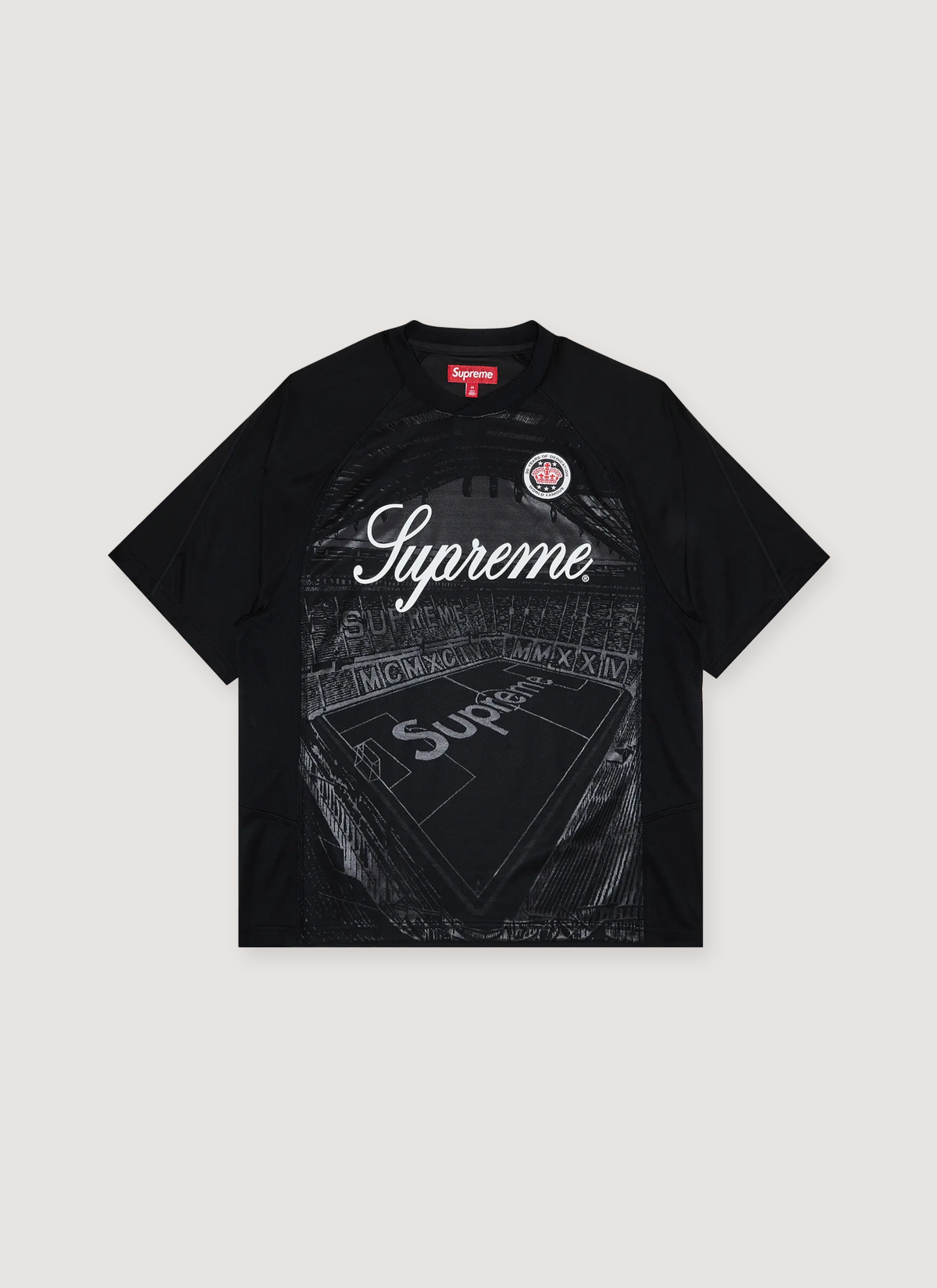 Supreme Jacquard Soccer Jersey Black – PIECES Supreme Jacquard Soccer Jersey Black – PIECES