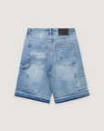 Boredom Kills Studded Jorts Washed Indigo