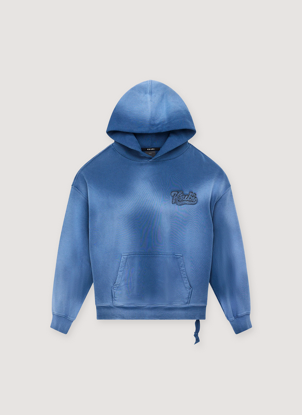Ksubi Ace Ekcess Ink Fade Sweatshirt Hoodie faded Dark Blue front view Ace Ekcess Ink Fade Sweatshirt Dark Blue - Authenticated Sweatshirts | Pieces Los Angeles