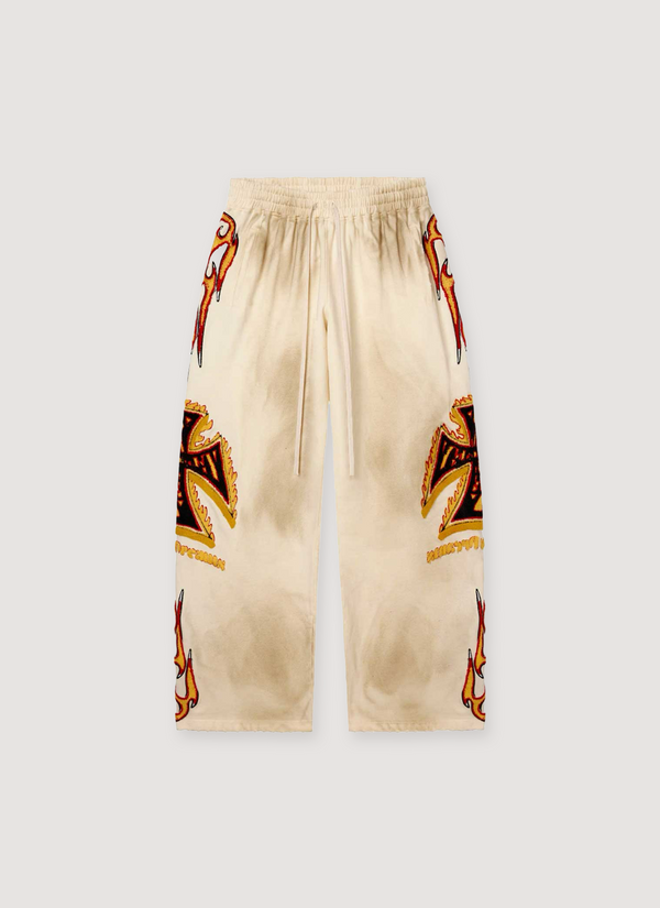 Vale Forever La Flare Sweatpants Bone La Flare Sweatpants Bone - Authenticated Sweatpants | Pieces Los Angeles