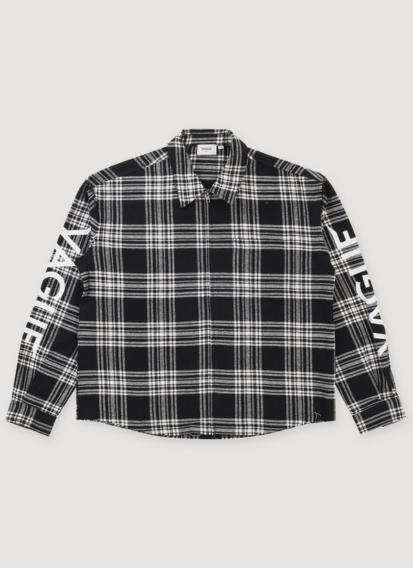 Vague Studios Logo Zip Flannel Black Logo Zip Flannel Black - Authenticated Shirts | Pieces Los Angeles