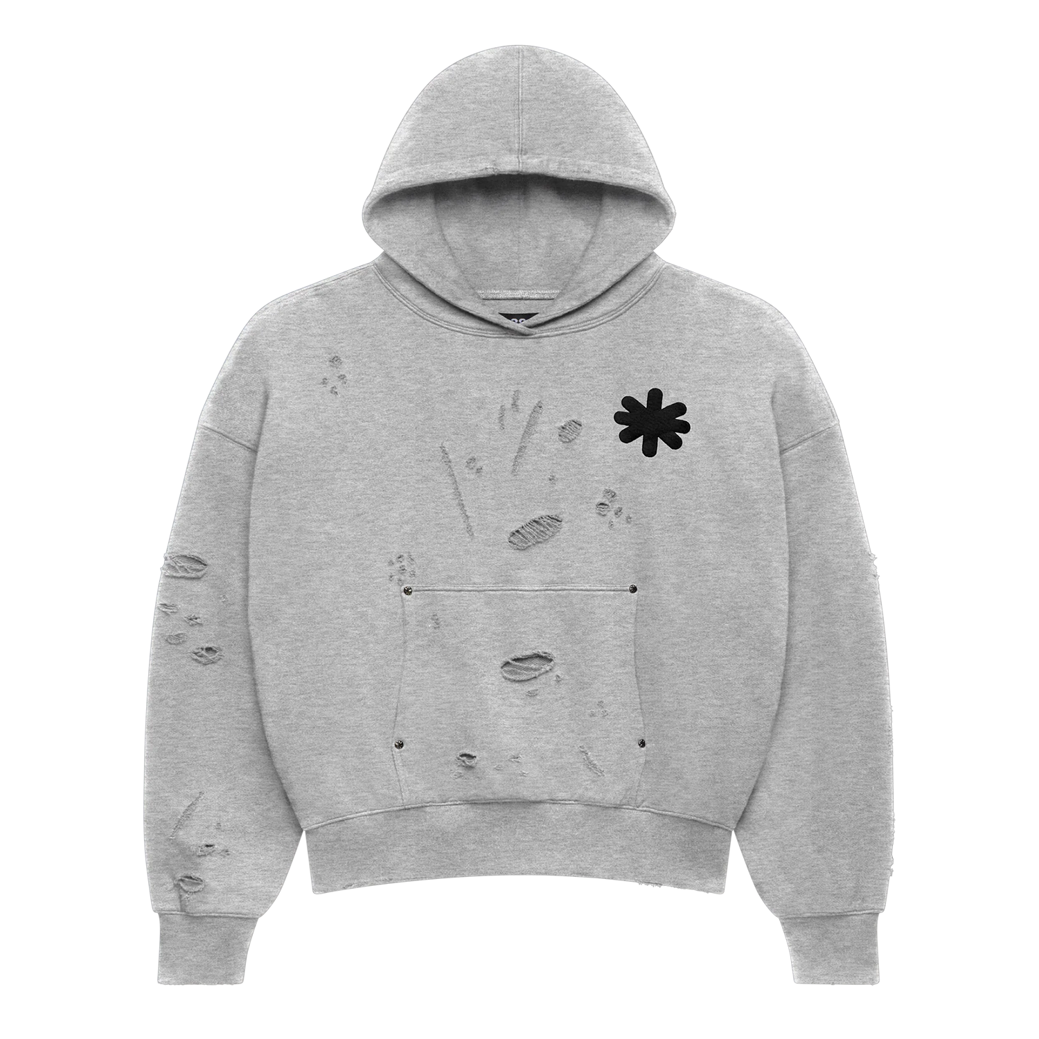 Lost SHDWS Dstry Double Layered Logo Sweatshirt Heather Grey