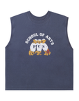 Pieces Mascot Sleeveless Shirt Vintage Navy