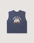 Pieces Mascot Sleeveless Shirt Vintage Navy