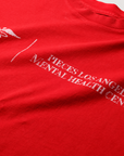 Pieces Mental Health Tee Vintage Red