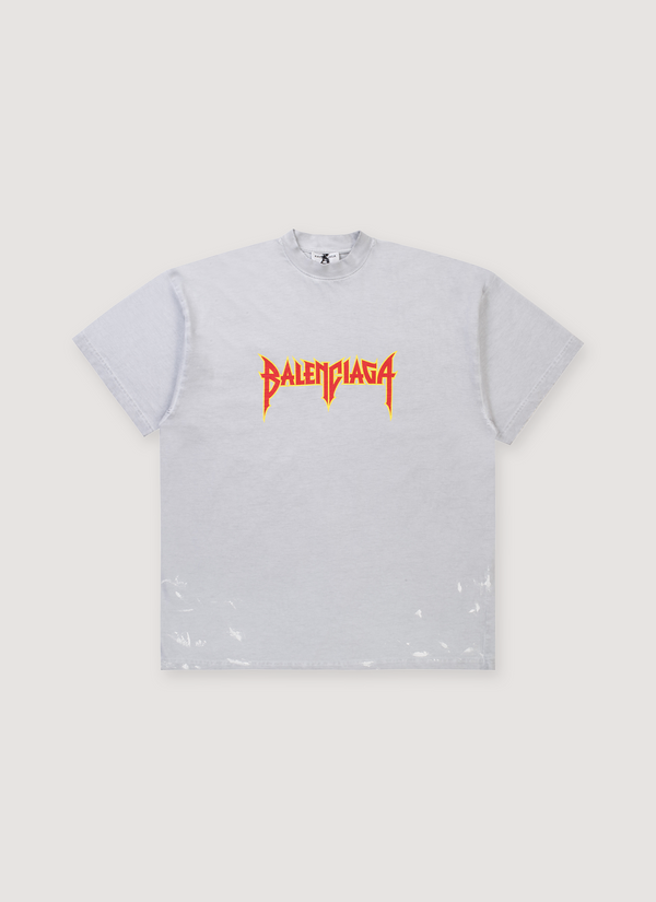 Balenciaga Metal Logo Tee Dirty White Metal Logo Tee Dirty White - Authenticated T-shirts | Pieces Los Angeles