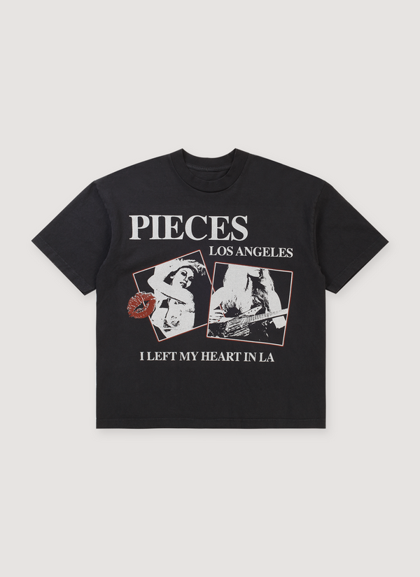 Pieces Left My Heart Tee Off Black Left My Heart Tee Off Black - Authenticated T-shirts | Pieces Los Angeles