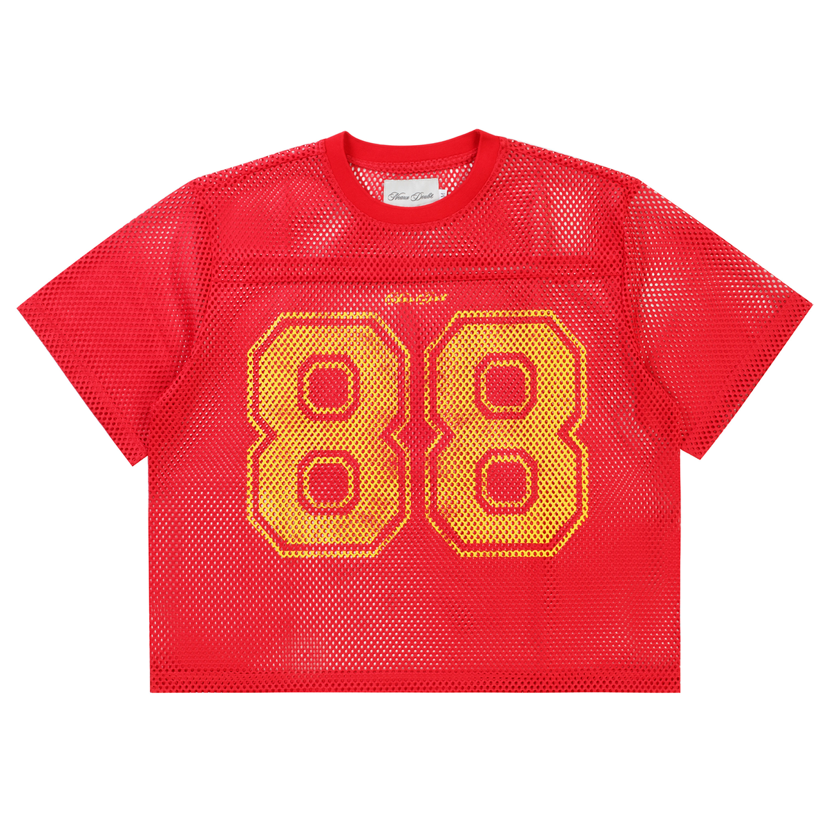 【YOURNUS】Percity Mash Jersey Sweatshirt Neaux Doubt 88 Mesh Jersey Red Yellow – PIECES