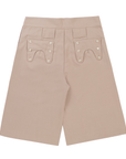 Neaux Doubt Western Arc Pleated Shorts Tan