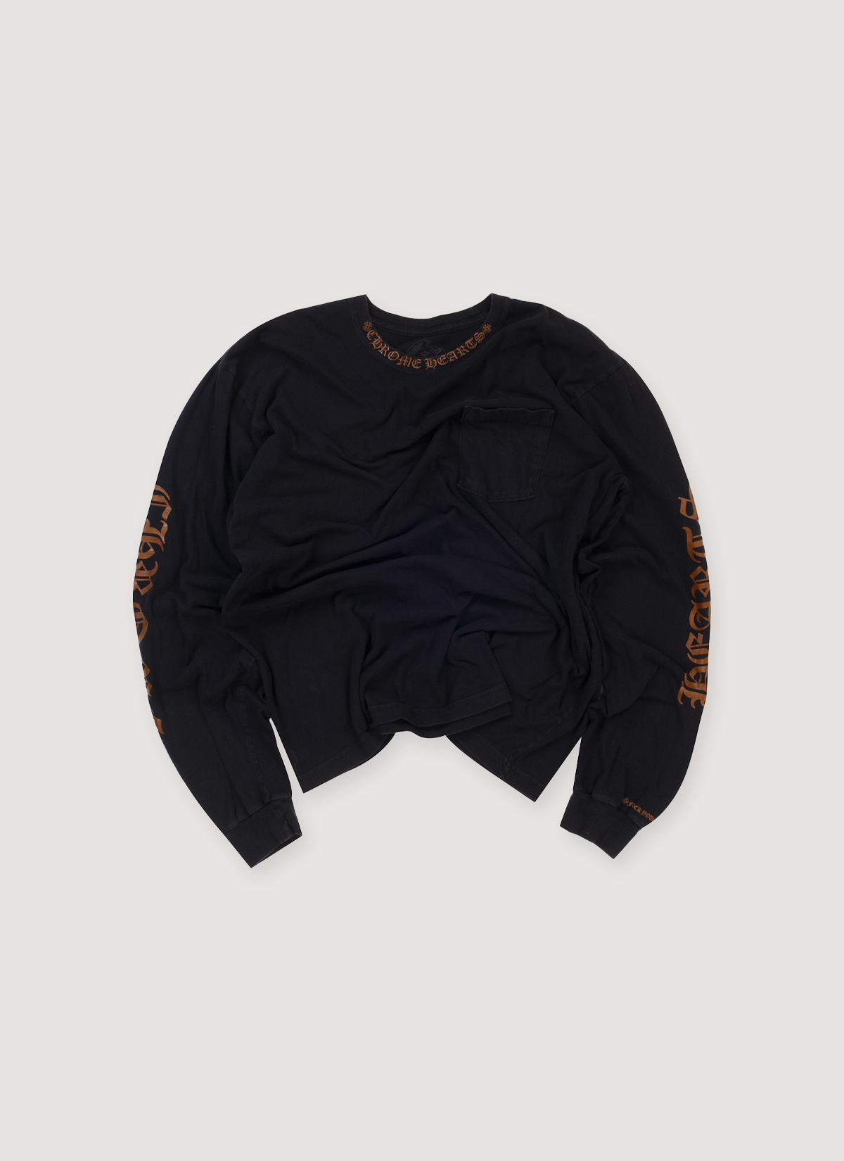 Chrome Hearts Neck Logo Longsleeve Black Brown (Pre-Owned Chrome Hearts Neck Logo Longsleeve Black Brown (Pre-Owned