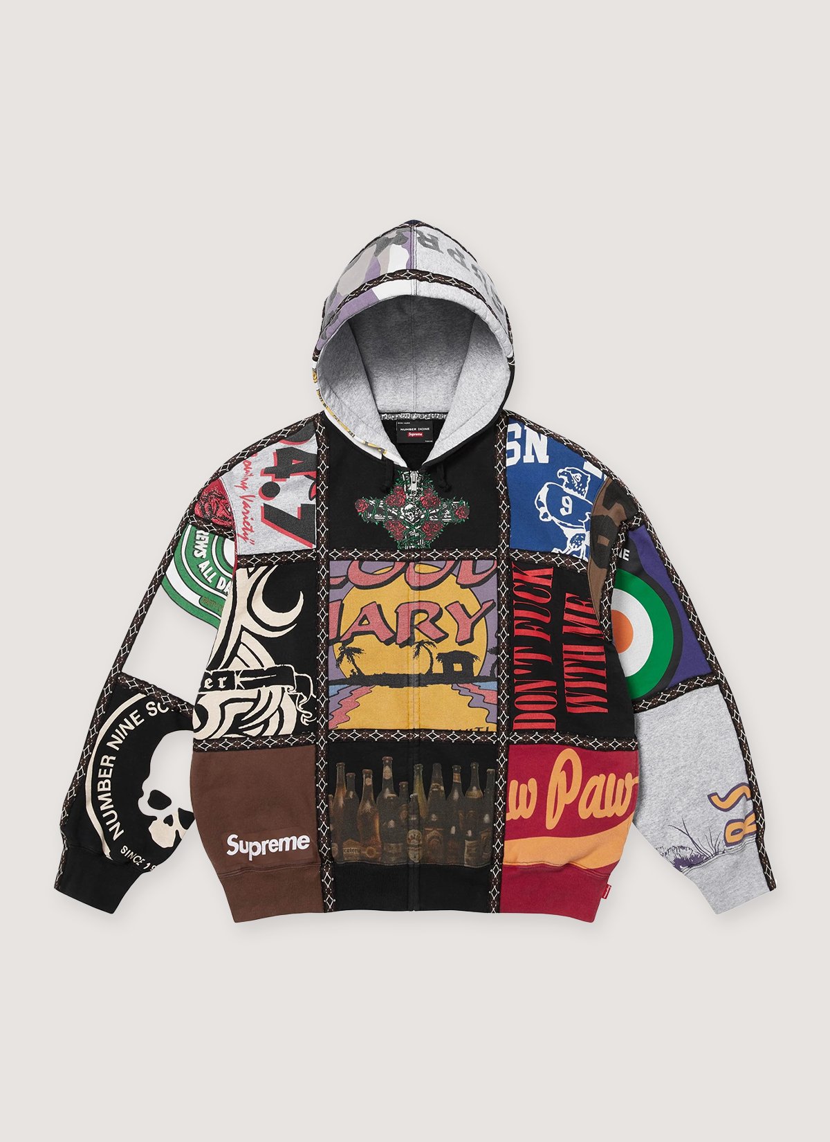 Supreme Number (N)ine Patch Zip Up Sweatshirt Multicolored Supreme Number (N)ine Patch Zip Up Sweatshirt Multicolored