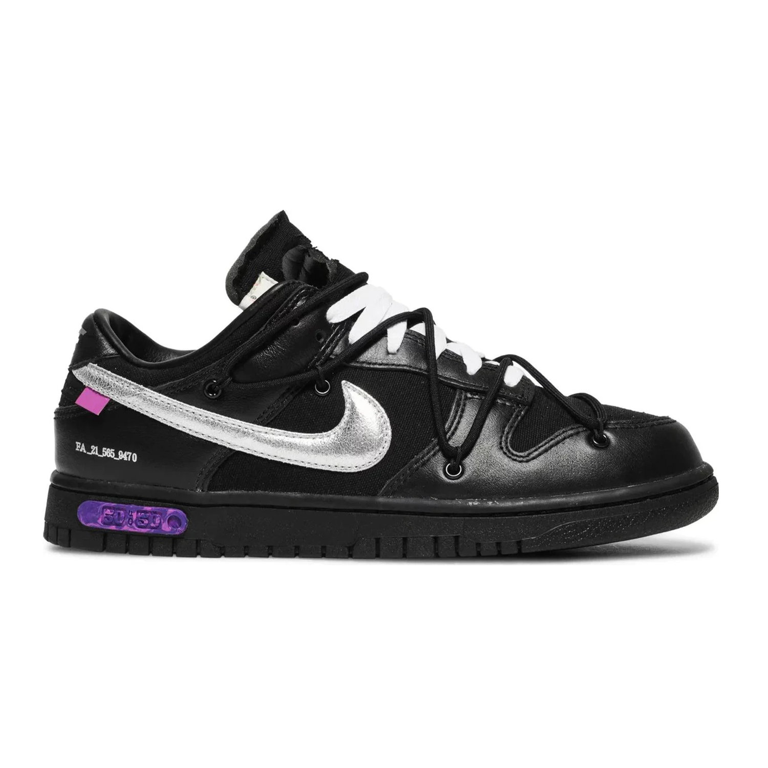 Nike x Off-White Lot 50 Dunk Low Black Silver