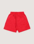 Sp5der Worldwide OG Logo Sweatshorts Red Yellow