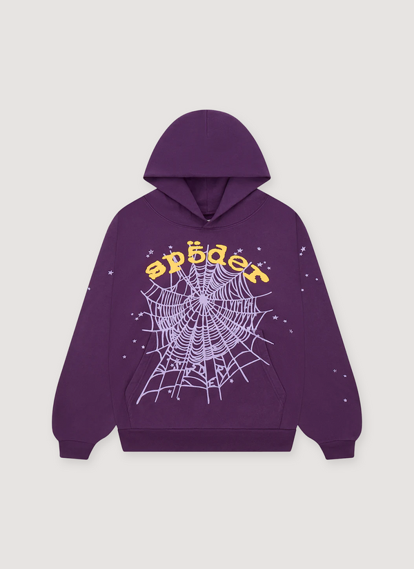 Sp5der Worldwide Star OG Web Sweatshirt Purple Star OG Web Sweatshirt Purple - Authenticated Sweatshirts | Pieces Los Angeles
