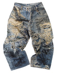 Acne Studios Wide-leg Printed Jeans Indigo (Pre-Owned)