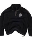 Chrome Hearts Quarter Zip Polar Fleece Quarter Zip Jacket Black (Pre-Owned)