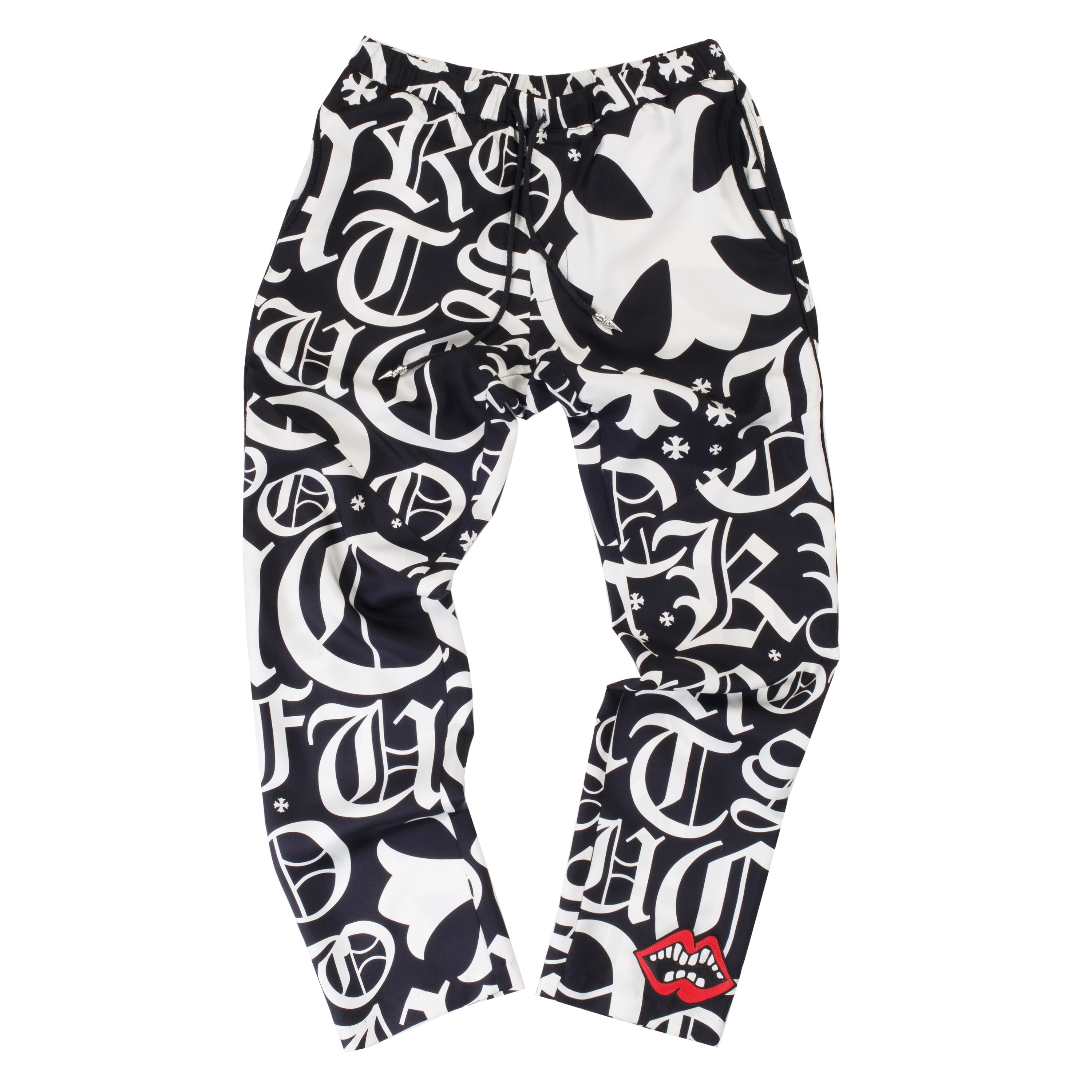 Chrome Hearts Matty Boy Silk Pants Black White (Pre-Owned Chrome Hearts Matty Boy Silk Pants Black White (Pre-Owned