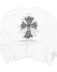 Chrome Hearts Cemetery Cross Scroll Longsleeve White (Pre-Owned)