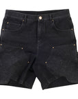 Louis Vuitton Monogram Double Knee Denim Shorts Washed Black (Pre-Owned)