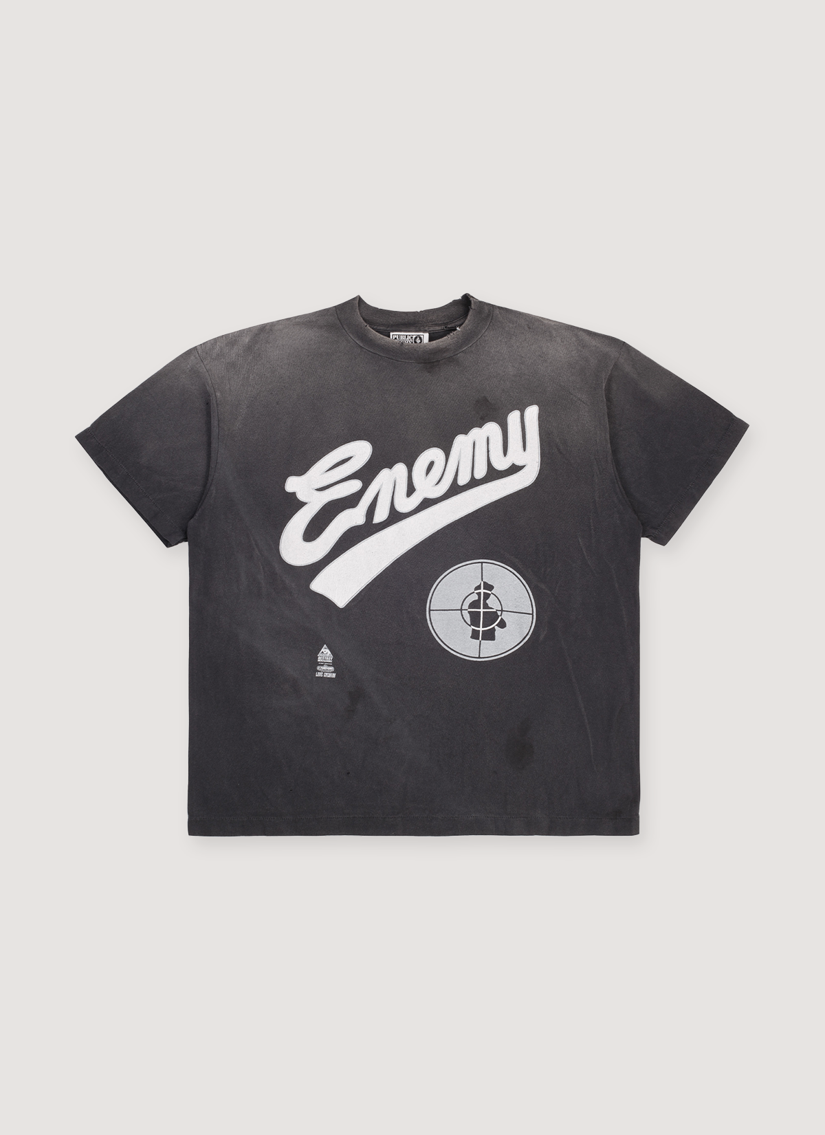 トップス SAINT MICHAEL PUBLIC ENEMY ENEMY TEE XL Saint Michael - Black Saint Michael X Public Enemy SNT ENEMY T