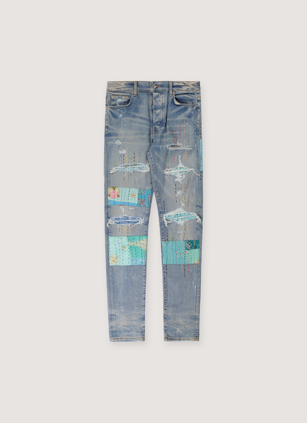 Amiri Quilt Art Patch Jeans Indigo Quilt Art Patch Jeans Indigo - Authenticated Jeans | Pieces Los Angeles