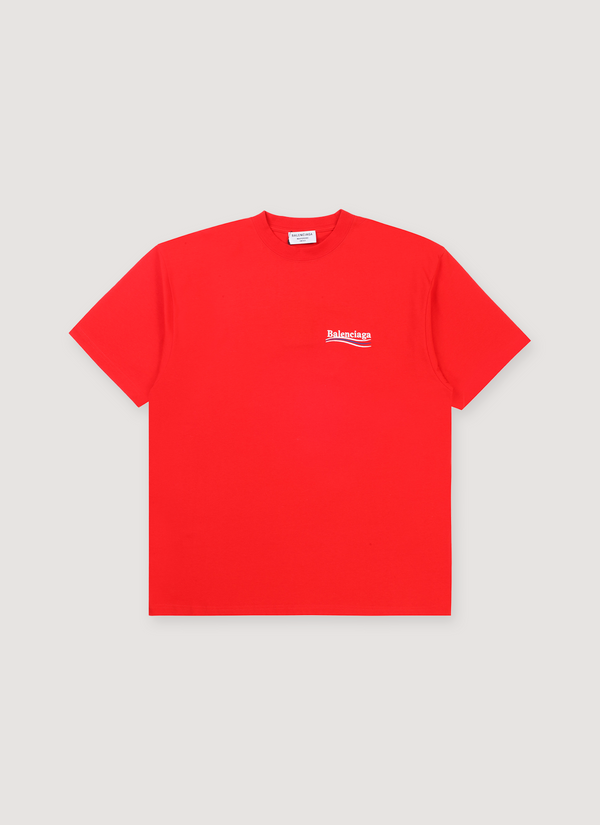 Balenciaga Political Campaign Tee Red Political Campaign Tee Red - Authenticated T-shirts | Pieces Los Angeles