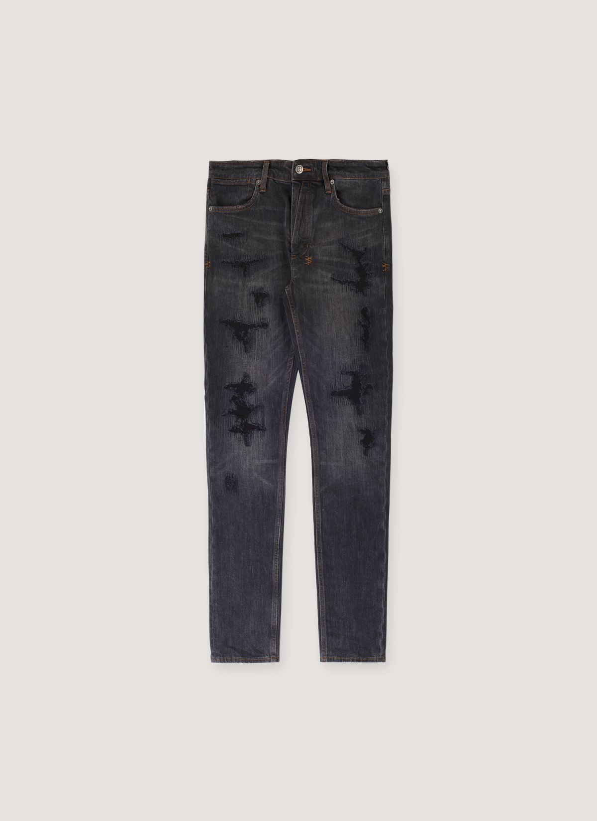 Ksubi Van Winkle Retorqued Repair Denim Charcoal – PIECES