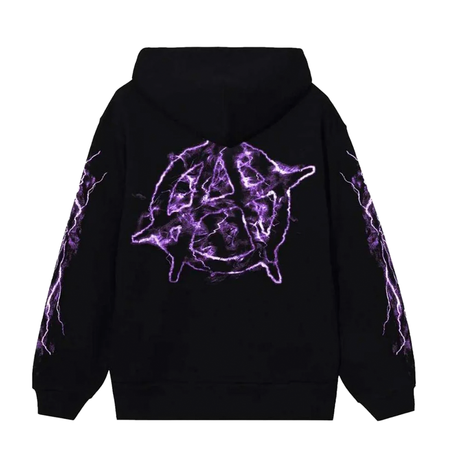 Revenge Lightning Anarchy Sweatshirt Black Purple – PIECES