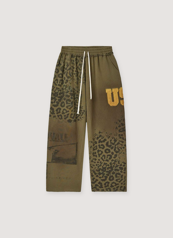 Vale Forever Safari Cheetah Sweatpants Olive Safari Cheetah Sweatpants Olive - Authenticated Sweatpants | Pieces Los Angeles