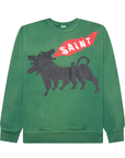 Saint Michael Cerberus Crewneck Sweater Green