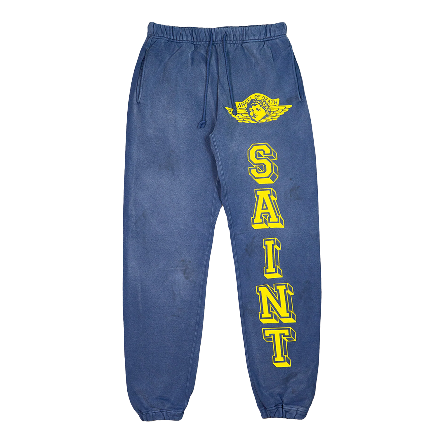 Saint Michael Angel Sweatpants Navy Gold – PIECES