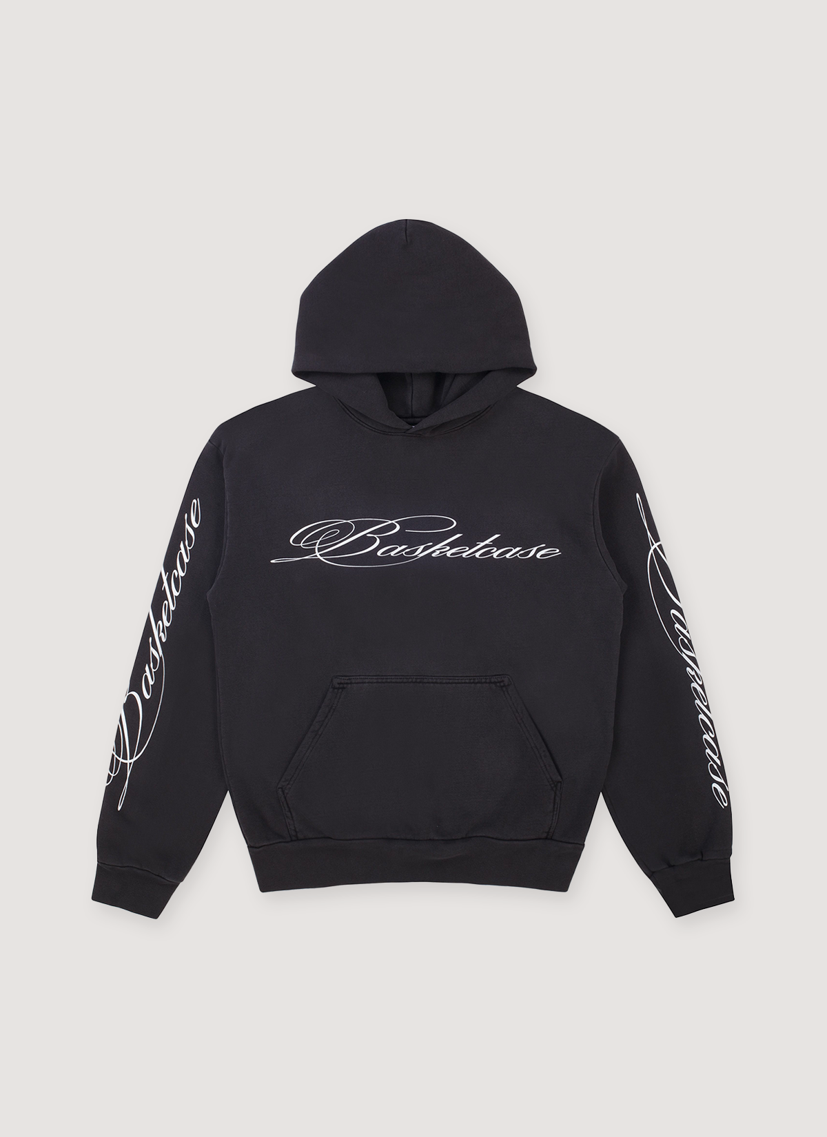 Script Sweatshirt Washed Black – PIECES