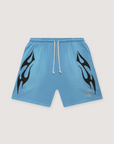 Hellstar Flame Shorts Baby Blue Black