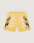 Hellstar Flame Shorts Yellow